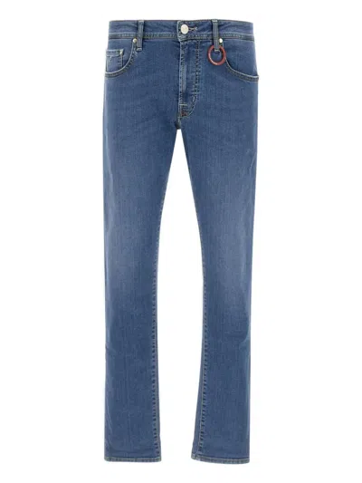 Sartoria Tramarossa Logo-patch Denim Jeans In Blue
