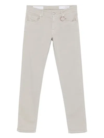 Sartoria Tramarossa Logo-patch Trousers In Grau
