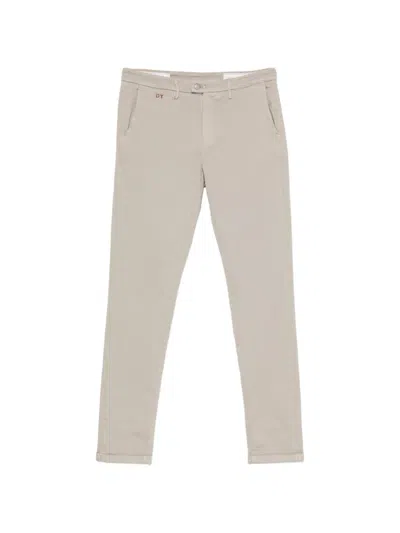 Sartoria Tramarossa Luis Logo-patch Button-fastening Trousers In Brown