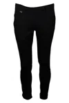 Sartoria Tramarossa Slim Luis Trousers In Super Stretch Black Denim With America Pockets With Tailored Stitching87 In Black