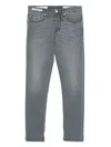 Sartoria Tramarossa Ring-detail Five-pocket Jeans In Gray