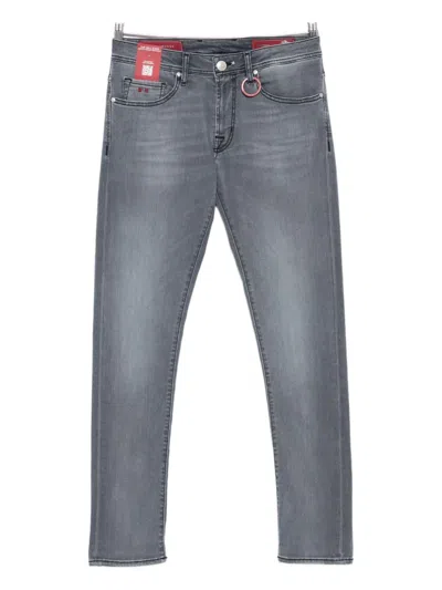 Sartoria Tramarossa Ring-detail Jeans In Blue