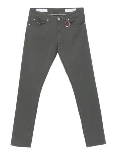 Sartoria Tramarossa Ring-detail Trousers In Gray