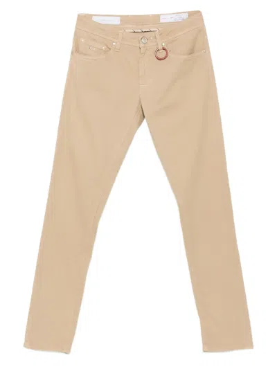Sartoria Tramarossa Ring-detail Trousers In Neutral