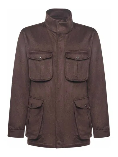 Sartorio Ariel Cashmere Jacket In Brown