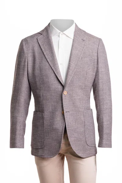 Sartorio Birdseye Virgin Wool-silk-cotton Sport Jacket In Neutral