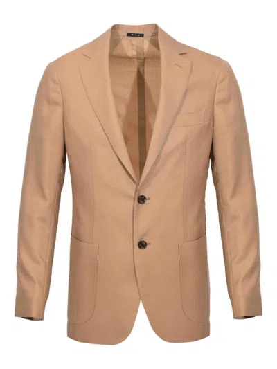 Sartorio Single-breasted Jacket In Neutral