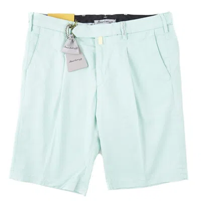 Pre-owned Sartorio By Kiton Light Green Washed Twill Cotton Bermuda Shorts 34 (eu 50)