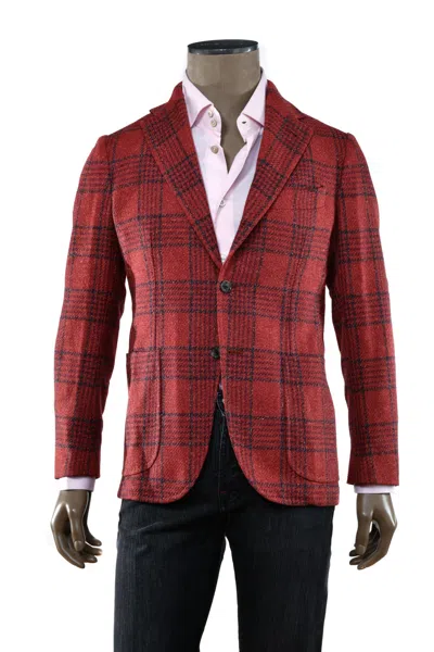 Sartorio Checked Virgin Wool-silk Sport Jacket In Multi