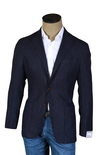 Sartorio Dark-blue Pattern Sport Jacket