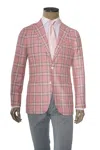 Sartorio Double-windowpane Virgin Wool-silk Sport Jacket In Multi