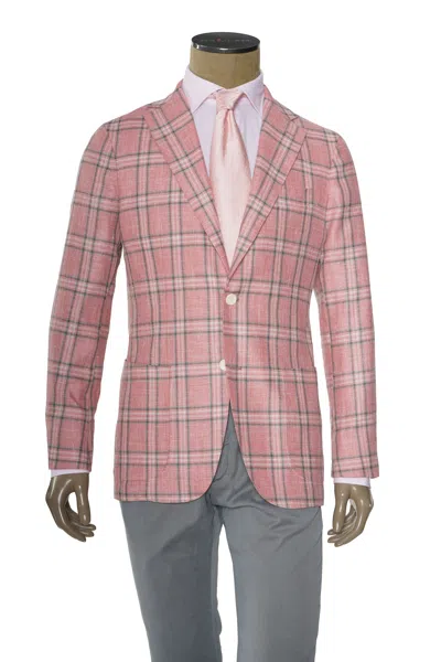 SARTORIO DOUBLE-WINDOWPANE VIRGIN WOOL-SILK SPORT JACKET