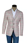 Sartorio Grey Plaid Sport Jacket In Neutral