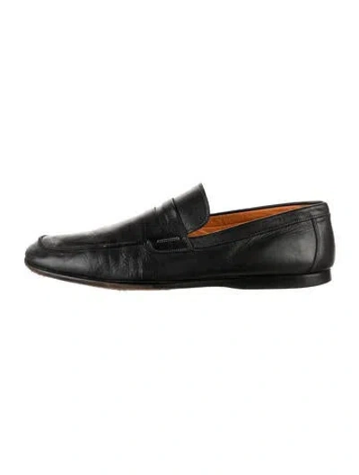 Pre-owned Sartorio Leather Drivers In Black
