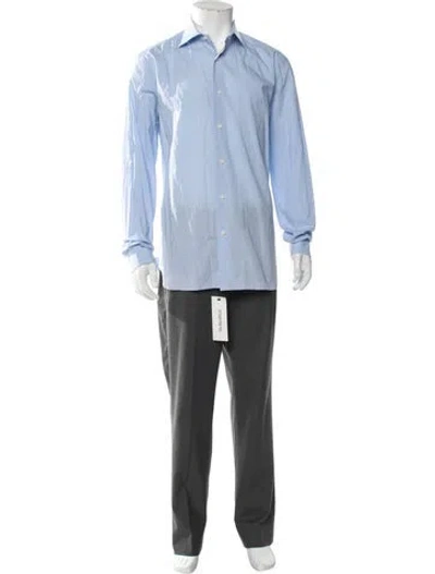 Pre-owned Sartorio Long Sleeve Dress Shirt In Blue