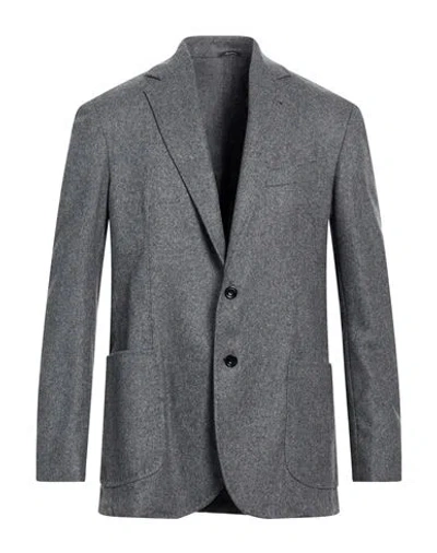 Sartorio Man Blazer Grey Size 36 Wool, Polyamide, Polyester In Gray