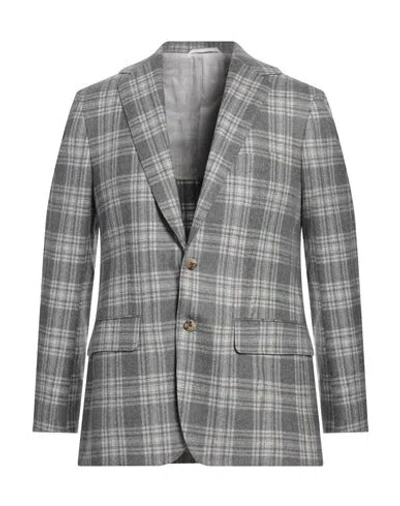 Sartorio Man Blazer Grey Size 42 Wool, Cashmere