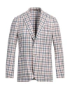 Sartorio Man Blazer Ivory Size 40 Virgin Wool, Silk, Linen, Polyamide In White