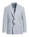 Sartorio Man Blazer Light Blue Size 42 Linen, Wool In Blue