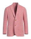 Sartorio Man Blazer Red Size 44 Alpaca Wool, Cotton, Polyamide In Red