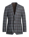 Sartorio Man Blazer Slate Blue Size 46 Virgin Wool In Blue