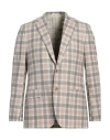 Sartorio Man Blazer Taupe Size 44 Wool, Cashmere In Grey