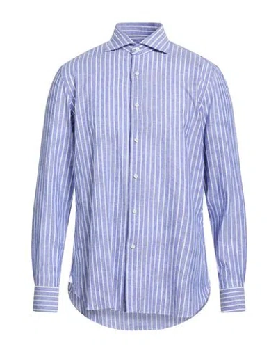 Sartorio Man Shirt Blue Size 17 ½ Linen, Cotton