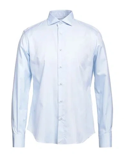 Sartorio Man Shirt Sky Blue Size 16 Cotton