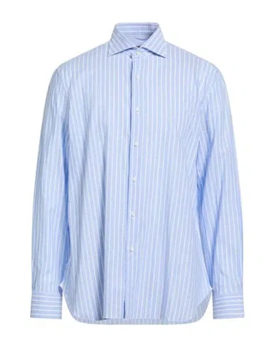 Sartorio Man Shirt Sky Blue Size 17 ½ Linen, Cotton
