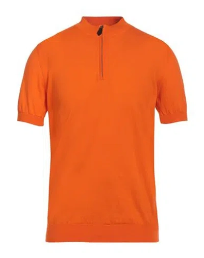 Sartorio Man Sweater Orange Size 42 Cotton