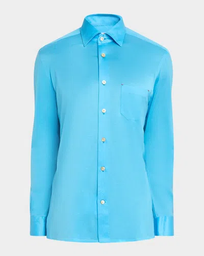 Sartorio Men & Apos;s Cotton Pocket Button-down Shirt In Blue