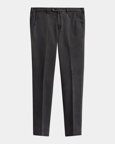 Sartorio Men & Apos;s Creased-front Trousers In Animal Print