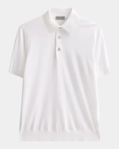 Sartorio Men & Apos;s Knit Cotton Polo Shirt In White