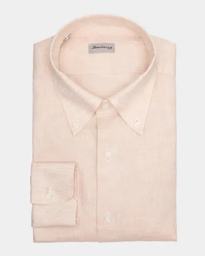 Sartorio Men & Apos;s Linen Button-down Shirt In Pink