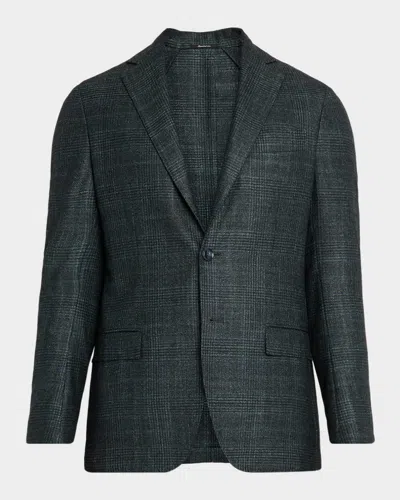 Sartorio Men & Apos;s Plaid Single-breasted Blazer In Green