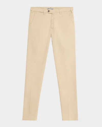 Sartorio Men & Apos;s Slim Stretch Flat-front Trousers In Pink