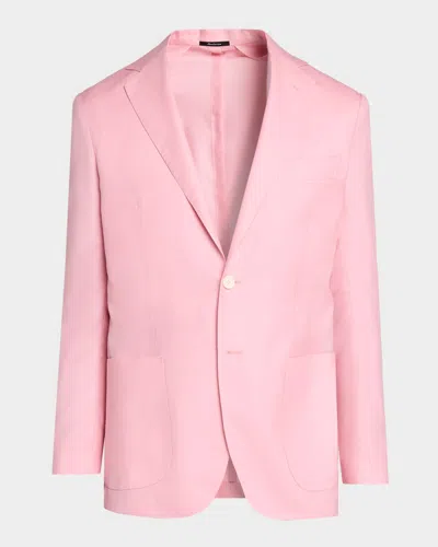 Sartorio Men & Apos;s Solid Cashmere And Silk Single-breasted Sport Coat In Pink