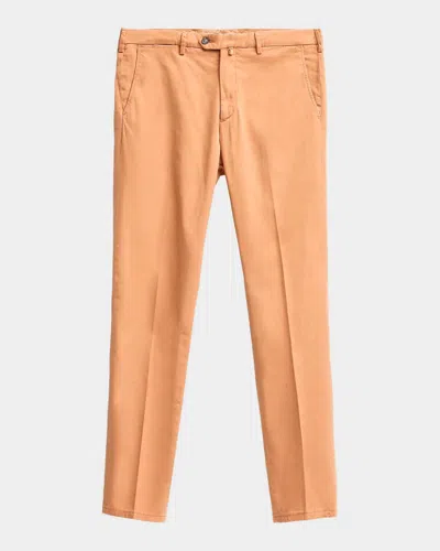 Sartorio Men & Apos;s Solid Tapered-leg Trousers In Brown