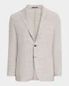 Sartorio Men's Basketweave Single-breasted Sport Coat In Neutral