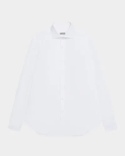 Sartorio Men's Cotton And Linen Casual Button-down Shirt In Wht
