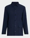 Sartorio Men's Flap-pocket Overshirt In Blue