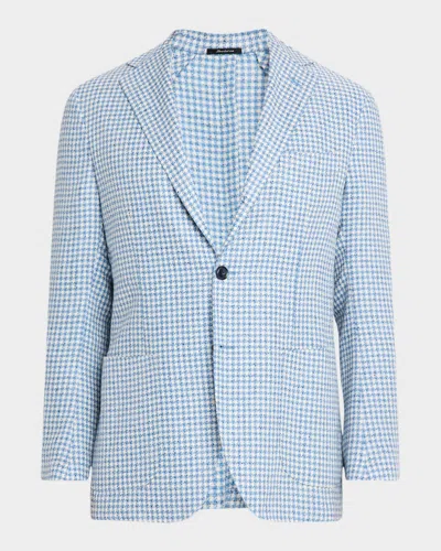 Sartorio Men's Houndstooth Single-breasted Sport Coat In Blue