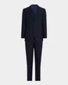 Sartorio Men's Navy Solid Wool Suit In Blue