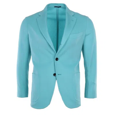Sartorio Men's Summer Cashmere Soft Coat In Tiffany Blue