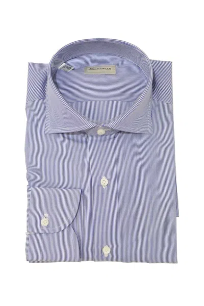 Sartorio Micro Pinstripe Cotton Dress Shirt In Gray