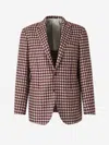 Sartorio Napoli Houndstooth-pattern Blazer In Red