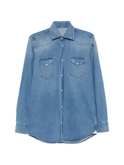 Sartorio Napoli Buttoned Denim Shirt In Blue