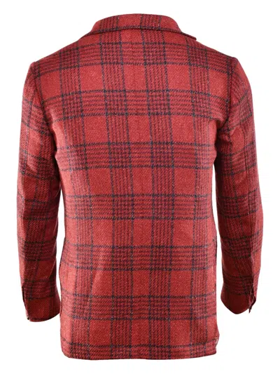 Sartorio Napoli Check-print Blazer In Red