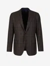 Sartorio Napoli Checked Wool-blend Blazer In Brown