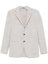 Sartorio Napoli Classic Tailored Wool Jacket In Gray